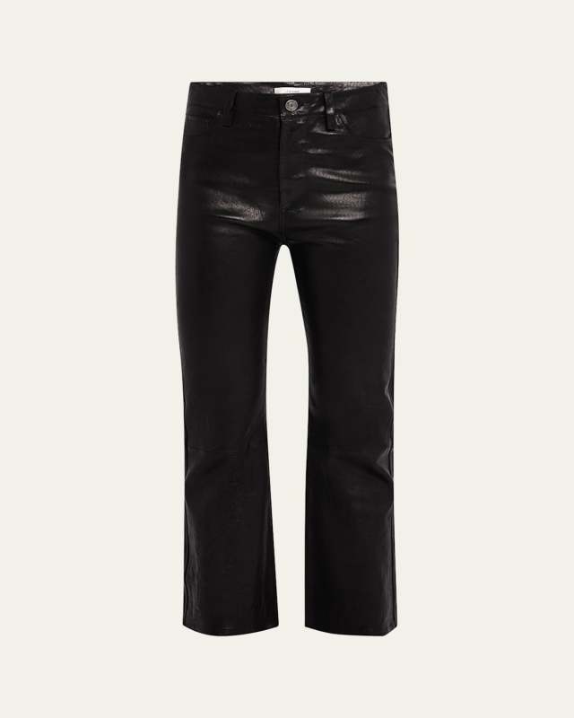 Le Crop Mini Boot Leather Pants